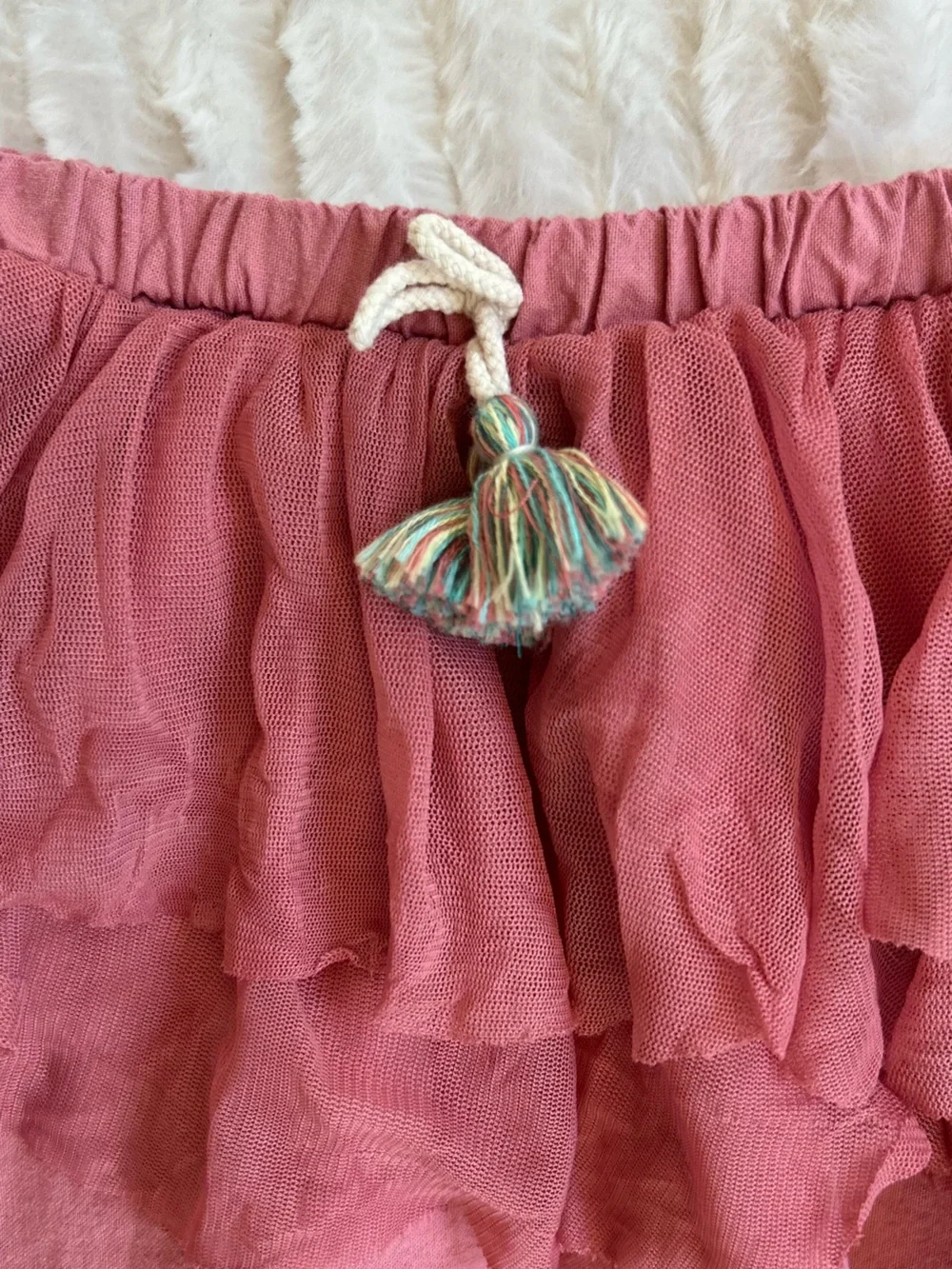 Zara Pink Tulle Accented Skirt